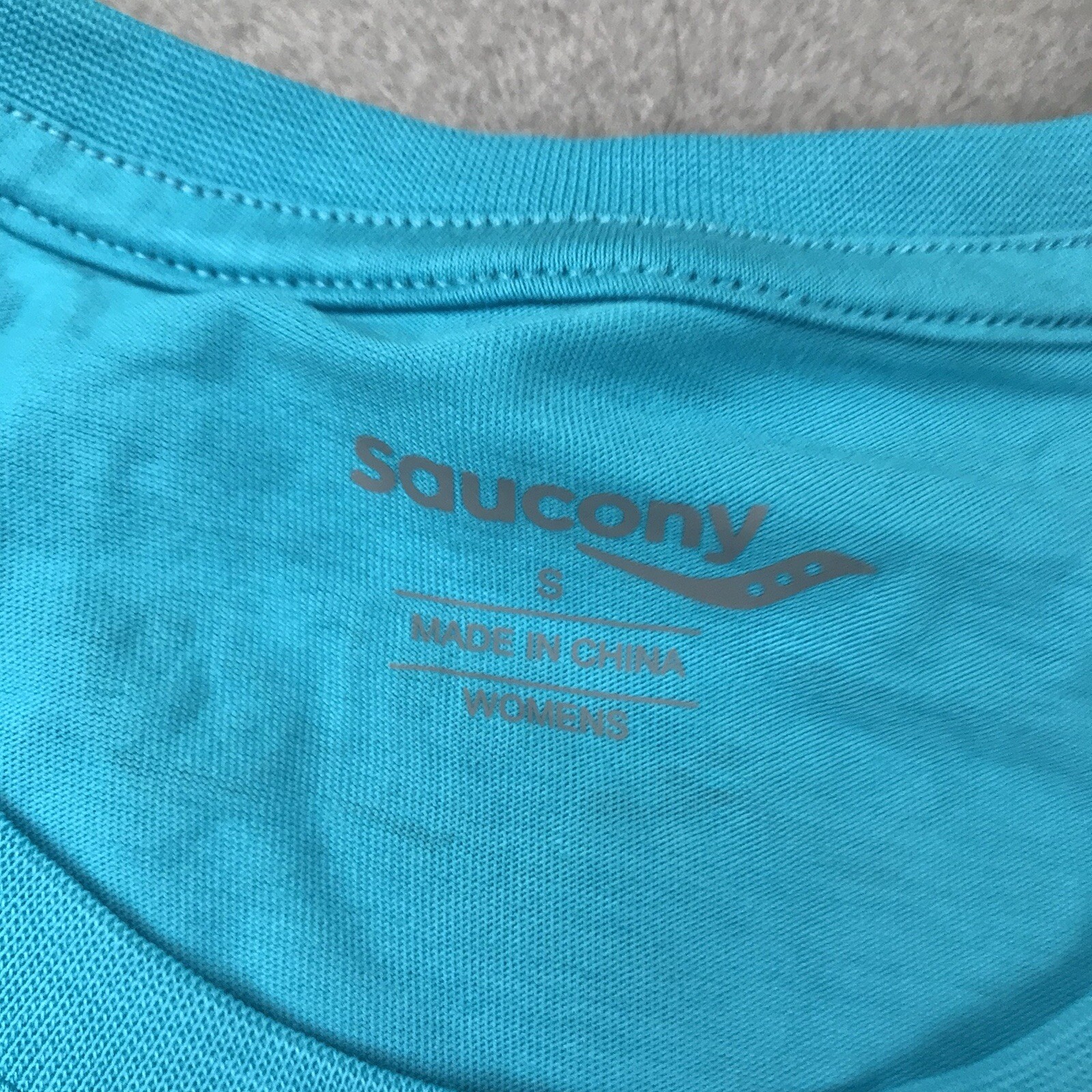 Saucony Shirt Womens Small Blue Organic Cotton Short Sleeves Lightweight Tee NWT thumbnail 5