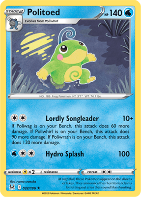 Politoed 32/196 Pokémon TCG Lost Origin | eBay