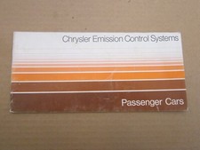 Mopar 1972 Chrysler Emission Control System Owner Operator Manual Factory