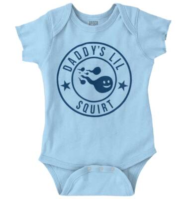 Daddy's Lil Squirt Funny Baby Shower Gift Newborn Baby Boy Girl Infant Romper