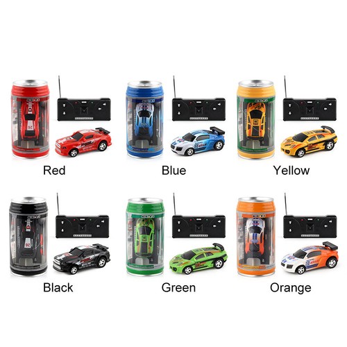 Lata de Coca-Cola Mini Latas Coche de RC Luces LED Coche de Carreras RC con Bloqueos de Carretera para Niños Niños - Imagen 8 de 27