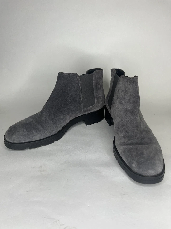 Tods Mujeres Talla 38.5 EE. UU. 7.5 Gris Gamuza Botines Pull Over Botas Hechas en Italia Foto 2 de 4