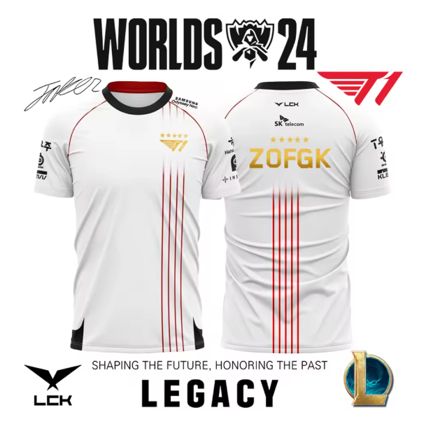 T1 Esports Club Five-Star Champions Jersey T- shirt League Of