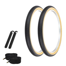 PRO+ TIRES 26 x 2.125 Black/Gum G-5009 W/TUBES & TIRE LEVERS
