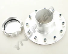 US. Bolt-on Fuel Cell Gas Tank Straight Fast Fill Filler Neck with Cap Silver