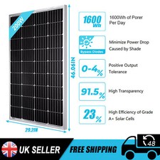 200 Watt 12 Volt Mono Solar Pane for Battery Charger Boat Caravan RV Camper Van