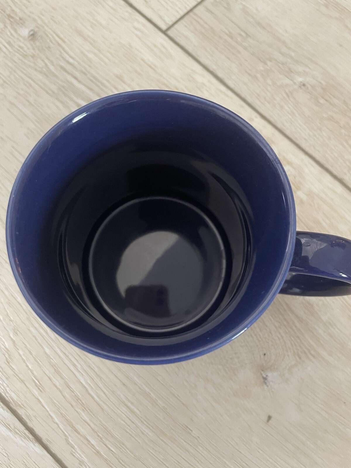 NEW Chic & Tonic Blue Mug Cup Winter Ceramic 16 oz White Snowflakes Christmas