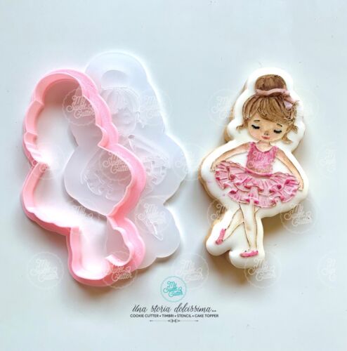Ballerina Danza Tulle A Rilievo cookie cutter formine biscotti 10cm - Imagen 1 de 1