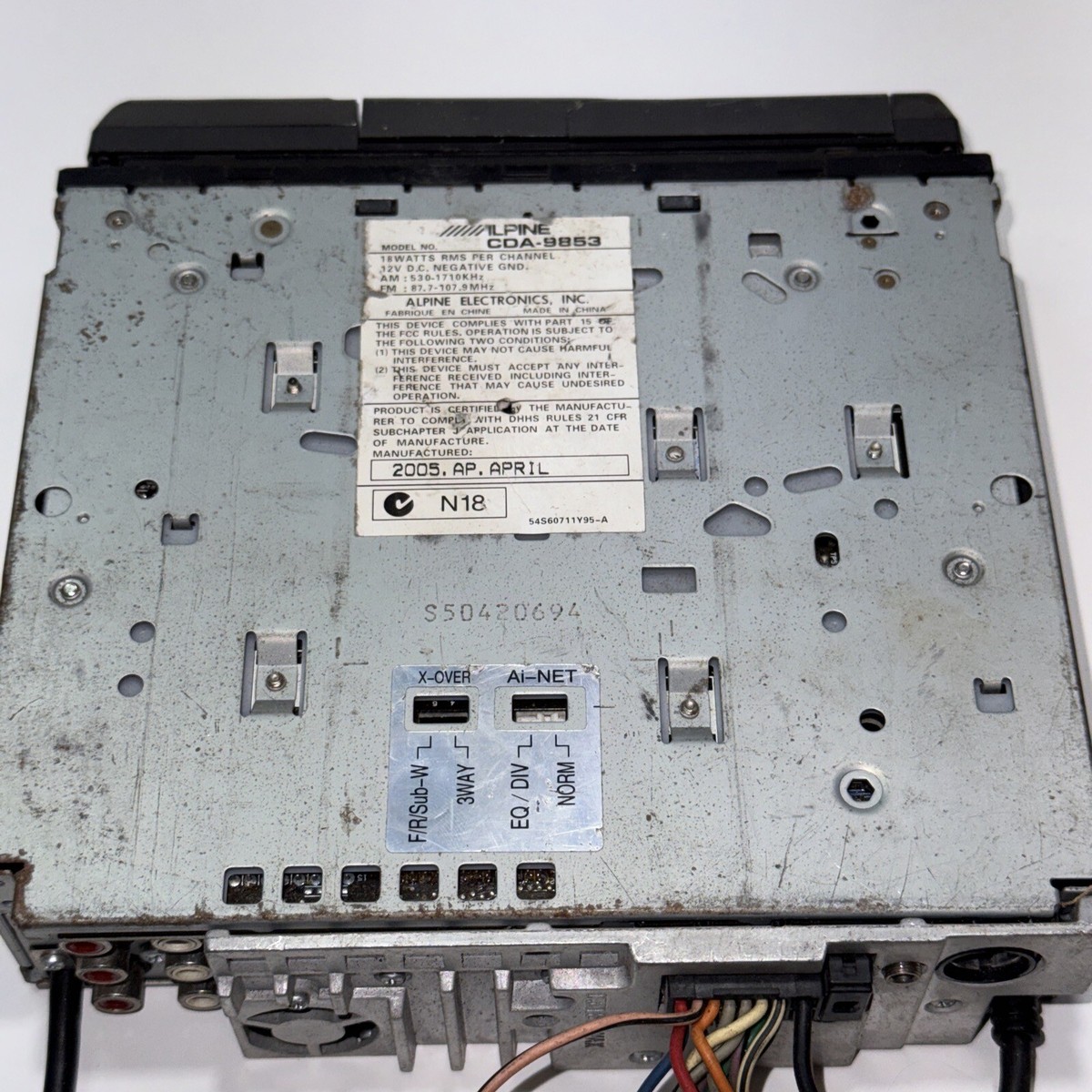 carrozzeria TS-X600&ALPINE CDA-9853 当時物 Alpine CDA-9853 CD Receiver GOR PARTS OR REPAIR | eBay