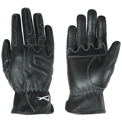 A-Pro Sonicmoto Sport Leather Motorcycle Gloves – Carbon Protectors – CE Level 1