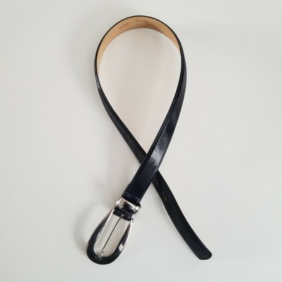 LEATHEROCK Black Genuine Leather Belt Pebbled Lizard Print  display picture 3