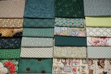 100 PCS GREENS 5"X5" QUILT SQUARES CHARM PACK  FREE SHIPPING