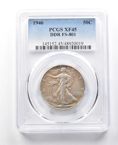 1946 Walking Liberty Half Dollar DDR FS-801 XF45 PCGS *9985