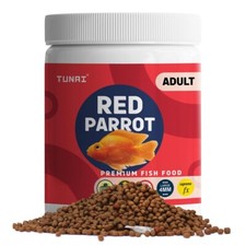 Red Parrot Fish Food  4Mm Pellet Size, 500G Fortified 40 Protein , vitamins