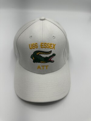 The Corps USS Essex ATT Logo White Baseball Cap Hat One Size