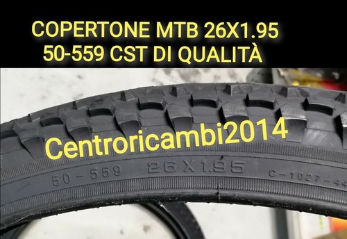 COPERTONE MTB 26X1.95 50-559 NERO GOMMA CST DI QUALITÀ | eBay