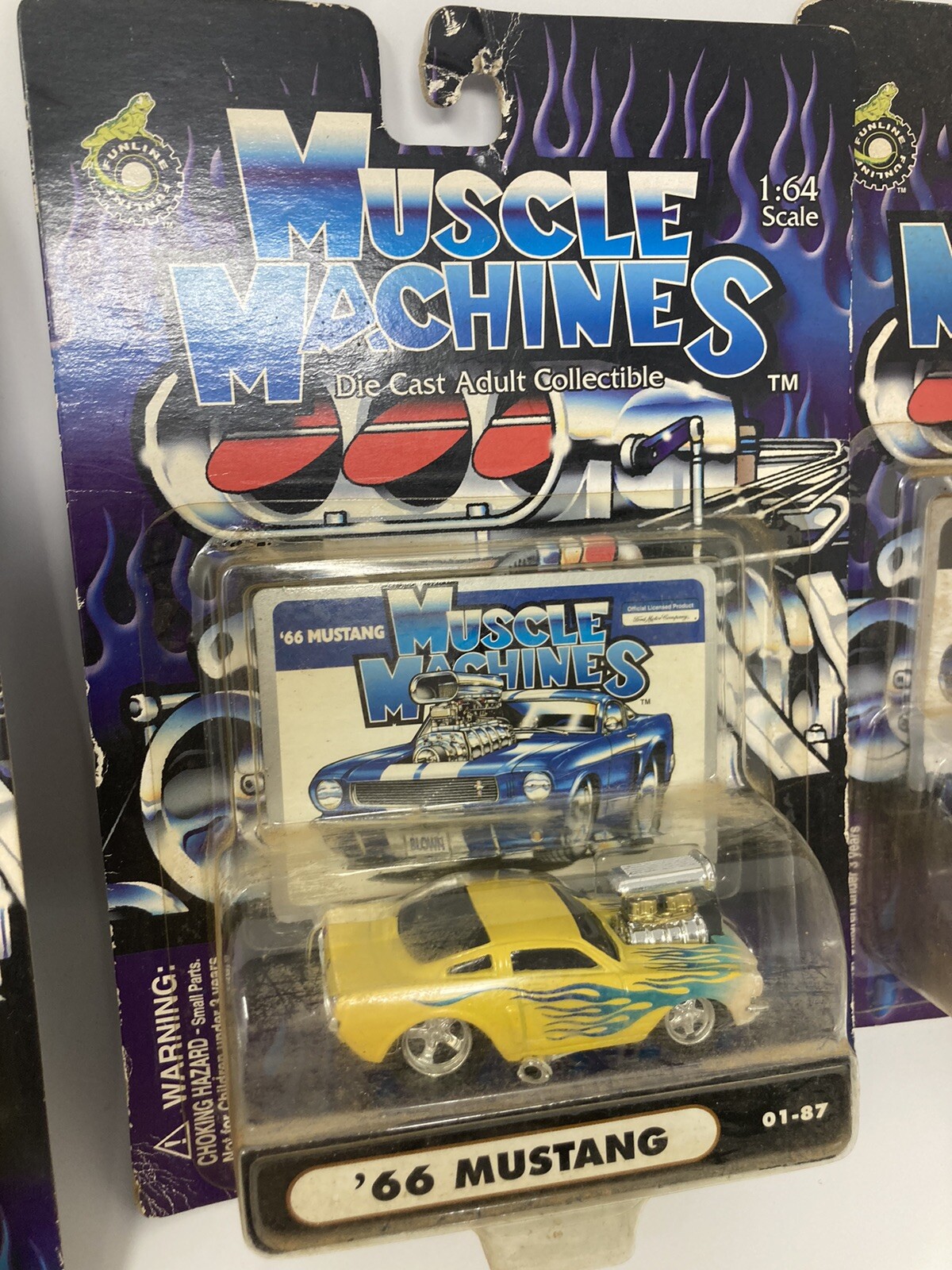 MUSCLE MACHINES Die Cast Adult Collectible 164 Car Lot of 5 '66 Cars