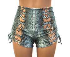 Hot Yoga Shorts Snakeskin Snake Shorts Festival Swim SXYfitness Made in USA