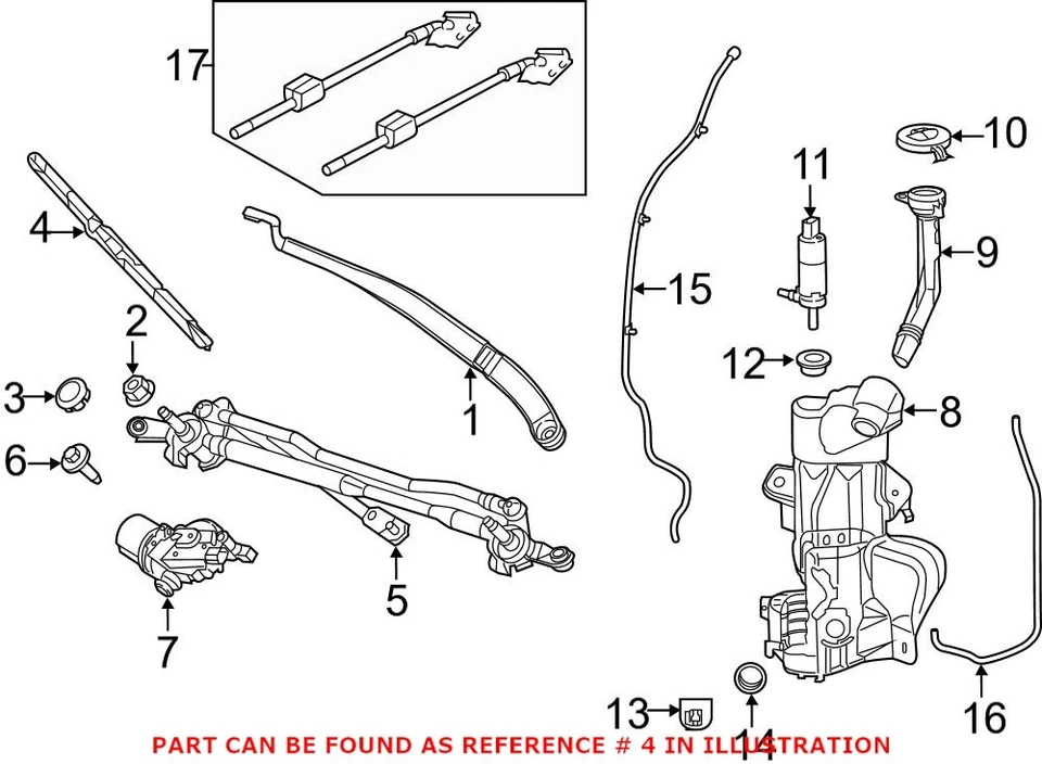 Limpiaparabrisas de pasajero Mopar original OEM para Chrysler Pacifica Foto 2 de 2