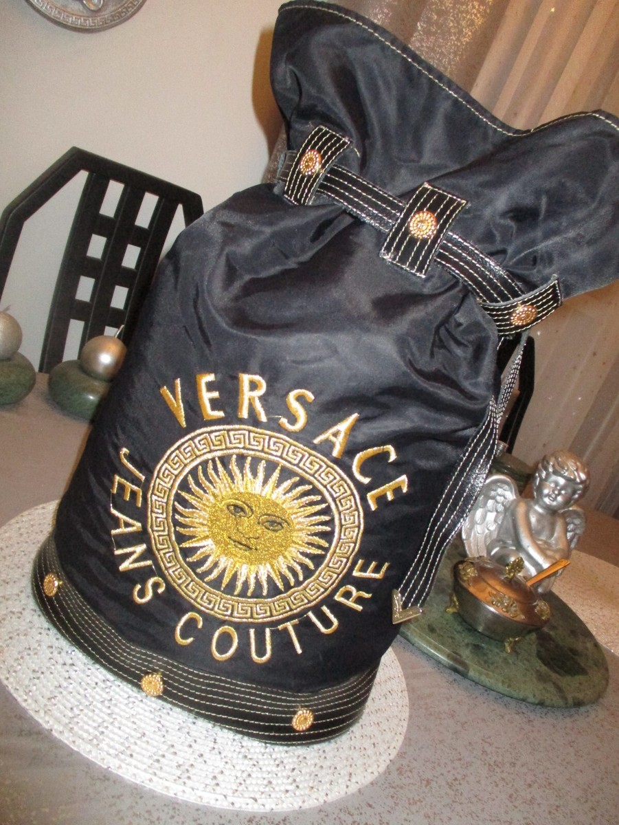 VINTAGE unique,rare,large Gianni Versace Sunburst Backpack  display picture 1