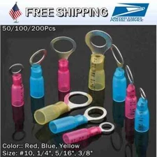 Heat Shrink Ring Terminals Copper Wire Crimp Connectors Waterproof All Sizes USA