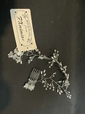 FXmimior Handmade Bridal Rhinestone Crystal Silver Wedding Headband Headpiece