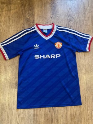 MANCHESTER UNITED 1986 1988 THIRD FOOTBALL SHIRT SOCCER JERSEY