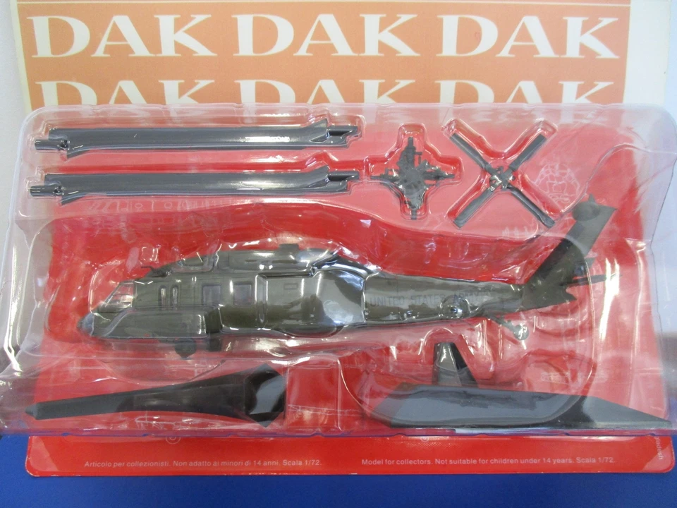 Die cast 1/72 Modellino Elicottero Helicopter Sikorsky UH-60A Black Hawk USA - Immagine 4 di 4