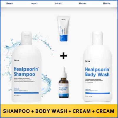 Dermz Hermz Healpsorin Shampoo + Duschgel + Creme + Körperöl KONVOLUT