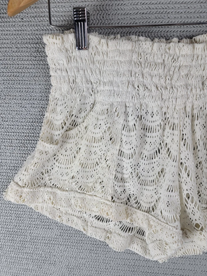 Roxy shorts lace pull-on size large casual semi-sheer beach - Image 4 of 4