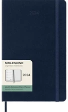 Moleskine 2024 Weekly Planner, 12M, Large, Sapphire Blue, Hard Cover (5 x 8.25)