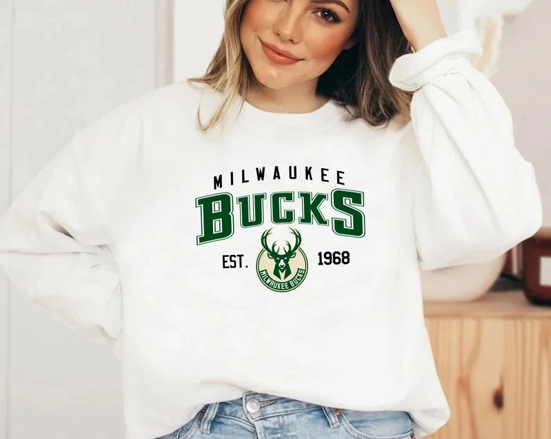 Vintage Milwaukee Bucks Est 1968 Milwaukee Bucks Basketball–23 Sweatshirt |  eBay