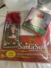 Rubie s Santa Claus Costume Wig Adult Suit Christmas Deluxe Plush Outfit M L XL