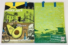 Trader Joe's SUPER RARE (2017) Southern California Alt. Green Reusable Bag Tote