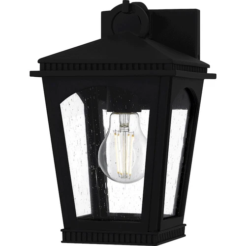 Quoizel Huck 1Lt 11" Outdoor Lantern, Earth Black/Clear Seedy - HUK8406EK - Picture 1 of 1