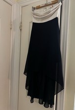 G by Guess Strapless White & Black High Low Dress