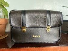 Vintage Brown Leather Carry Shoulder Strap Kodak Camera Bag Purse Hipster Boho