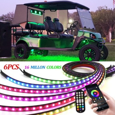 Golf Cart Underglow Light LED Bar APP Remote Kit For Fairplay Vehicles 4/6 Seat