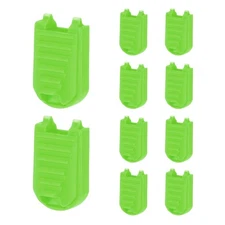 Zipper Pull Tabs Cord End Tips Shoelace End Clips - (10 Pack, Fluorescent Green)