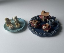 Vintage Young  s 1995 Noah  s Ark and Animals Cute Decor, Mini resin Tea Set