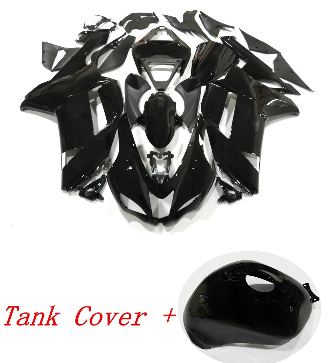 For Kawasaki Ninja ZX6R ZX600P 2007 08 Fairing Kit w/ Tank Glossy