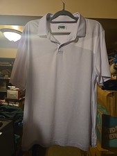 Ben Hogan Performance Men's Xlarge Golf Shirt White With Gray Stripes