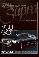 TOYOTA CELICA SUPRA COUPÉ 1979 — PUBLICITÉ MAGAZINE VINTAGE — PUBLICITÉ IMPRIMÉE ORIGINALE