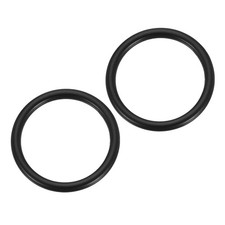 2Pcs 1" Metal O Ring Seamless 304 Stainless Steel Rings Black 3mm x 25mm