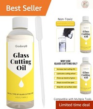 4oz Glass Cutting Oil - Non-Toxic Solution for Perfect Cuts in Glass Projects