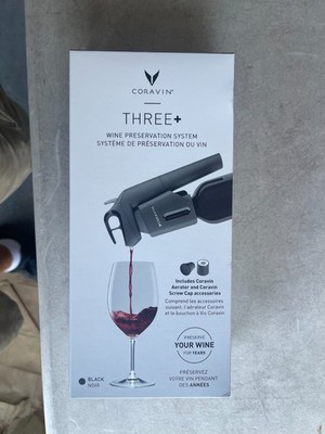Coravin 112324B Black Timeless Three + Wine Preservation Systems New