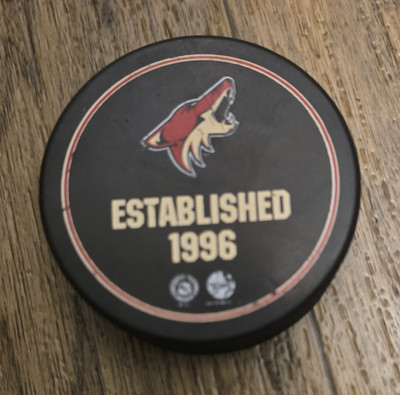 Phoenix Coyotes ''Established 1996'' Black Hockey Souvenir Puck
