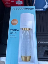 SodaStream Special Edition Terra Gold & White 1L Bottle Sparkling Water Maker