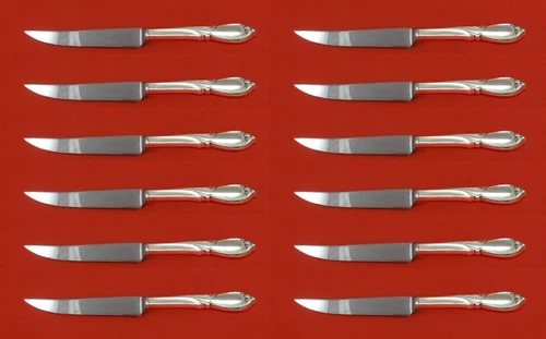 Rhapsody New by International Sterling Silver Steak Knife Set 12pc Custom 8 1/2"