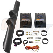 Glowshift Black Boostfuel Press Gauges Dual Pod Fits 98-02 Dodge Ram Cummins